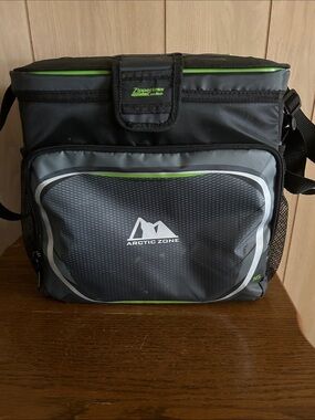 Arctic Zone Gray and Green Insulated Cooler Tote